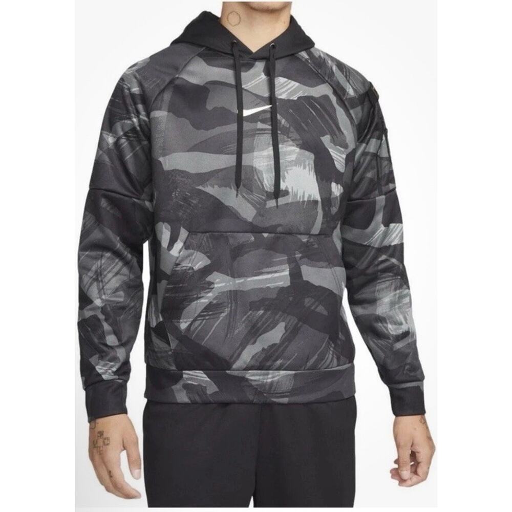 Nike Therma-FIT AOP Camo Hoodie Sweatshirt Center Swoosh NWT Mens 3XL